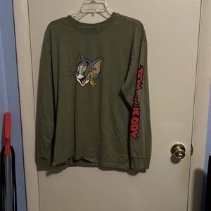 H&M Tom and Jerry Green Long Sleeve Shirt